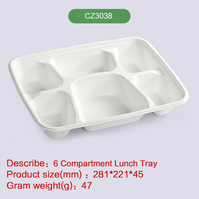 lunch tray Degradable disposable-CZ3038