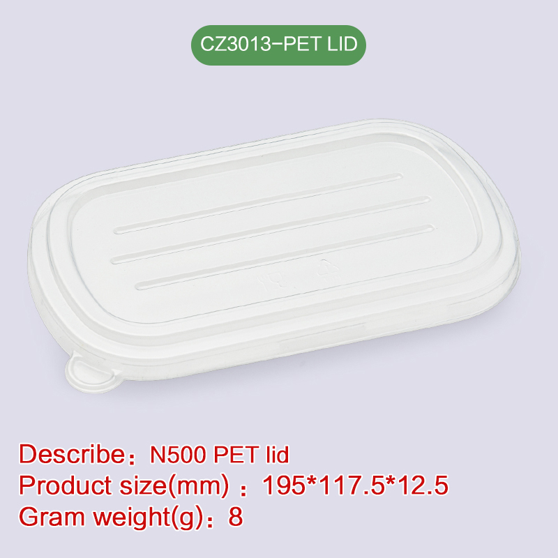 lunch box Biodegradable disposable compostable bagasse pulp-CZ3013-PET LID