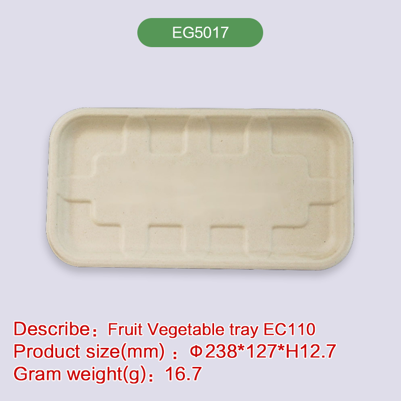  Meat Tray Biodegradable disposable compostable bagasse pulp-EG5017