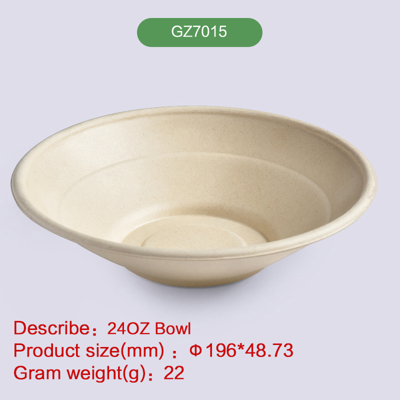 42oz Oval bowl Biodegradable disposable compostable bagasse pulp-GZ7015