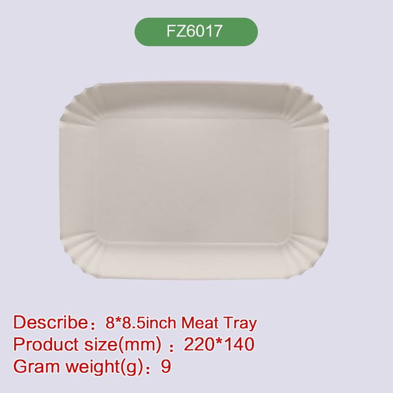 8''*8.5 Plate Biodegradable disposable compostable bagasse pulp-FZ6016