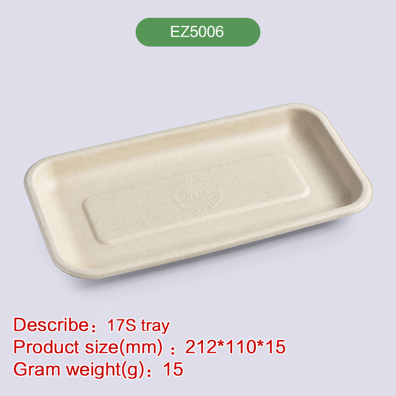 Meat tray Biodegradable disposable compostable bagasse pulp-EZ5006