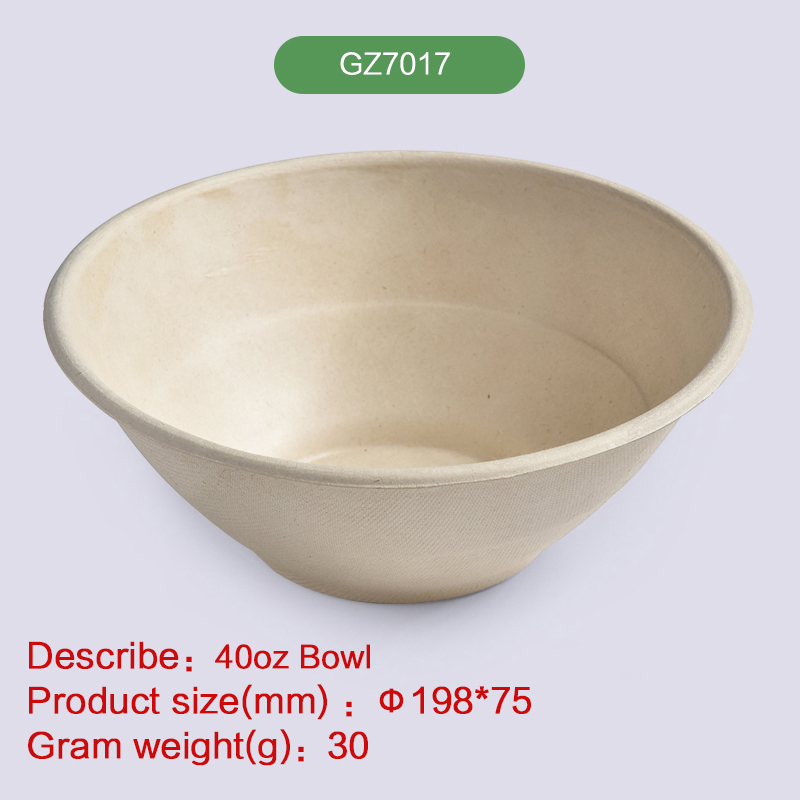 40 oz Square bowl Biodegradable disposable compostable bagasse pulp-GZ7017