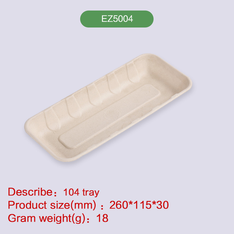 Meat tray Biodegradable disposable compostable bagasse pulp-EZ5004
