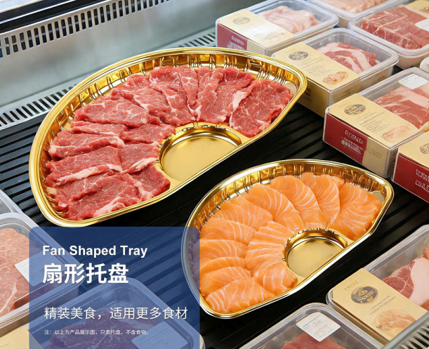  Upgrade Your Food Display with Our Fan-Shaped Premium Trays!